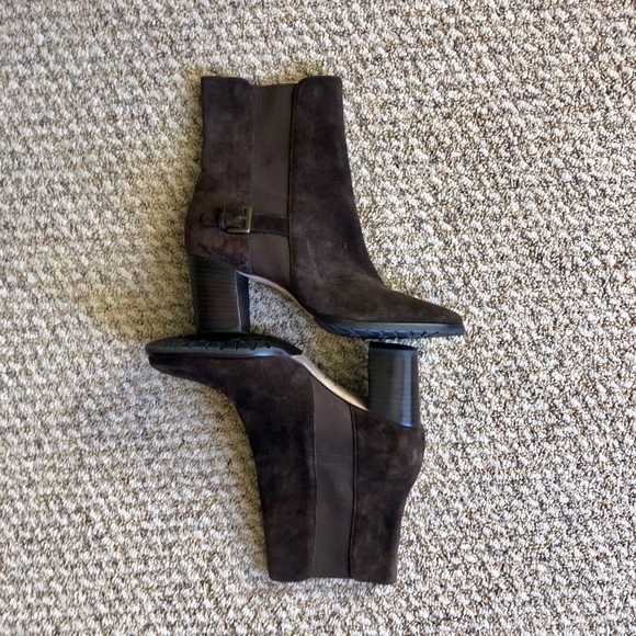 Cole Haan Brown Suede Ankle Booties - Picture 1 of 4